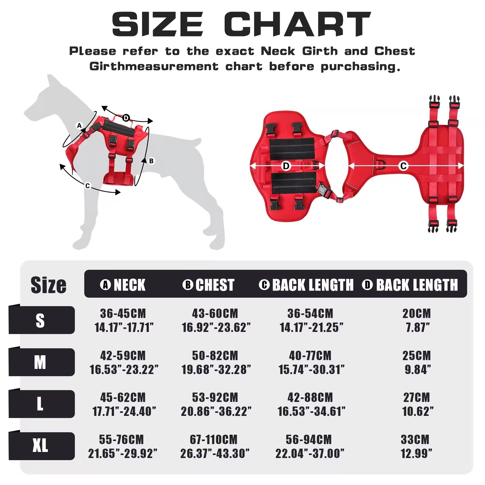 KFX-5278653 Durable Adjustable Tactical Dog Harness with Dual Handles for Large Dogs