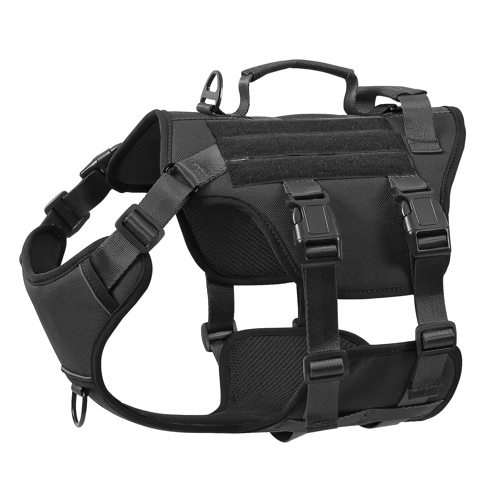 KFX-5278653 Durable Adjustable Tactical Dog Harness with Dual Handles for Large Dogs