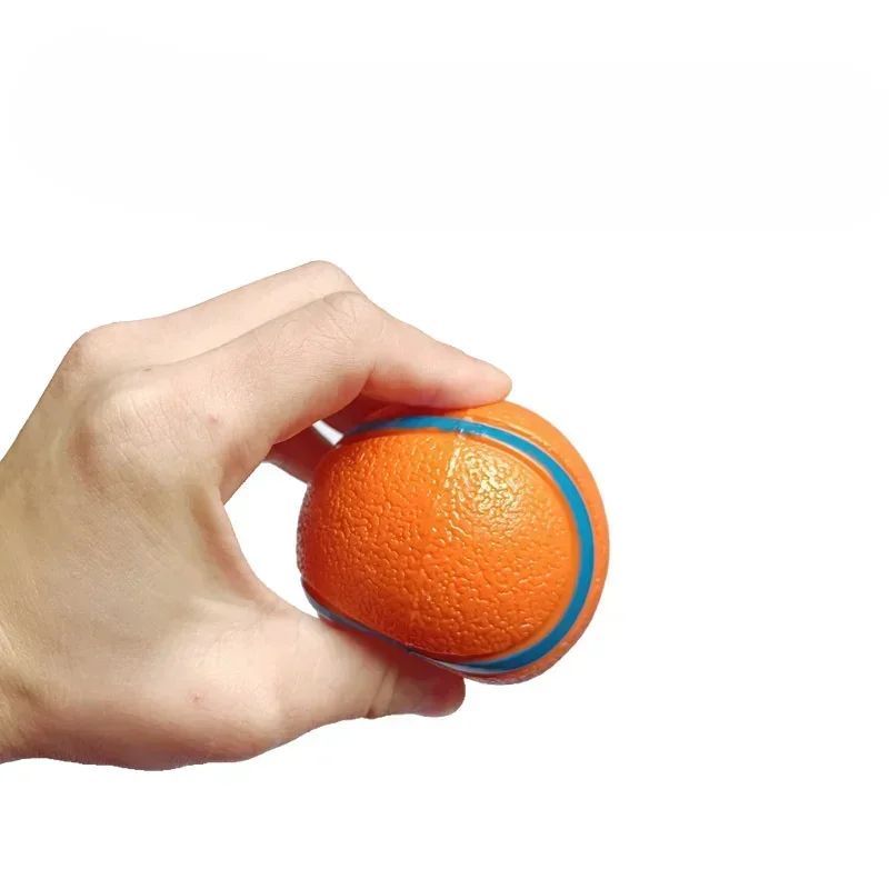 KFX-5279293 Durable Rubber Inflatable Ball for Dogs and Cats - Chew Toy in Orange, 5cm & 6cm Sizes