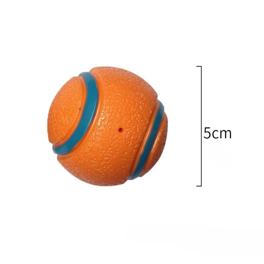 KFX-5279293 Durable Rubber Inflatable Ball for Dogs and Cats - Chew Toy in Orange, 5cm & 6cm Sizes