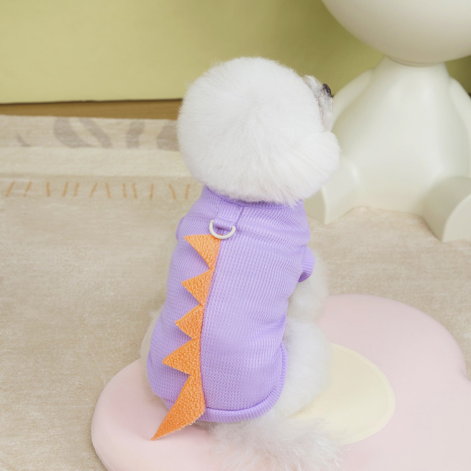 KFX-5281213 Cartoon-Style Polyester Dog Clothing in Purple, Yellow, Green - Sizes S to XXL