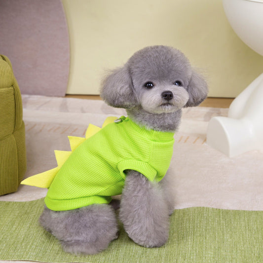 KFX-5281213 Cartoon-Style Polyester Dog Clothing in Purple, Yellow, Green - Sizes S to XXL