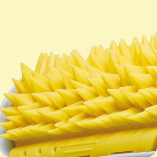 KFX-5282237 Durian Itching Comb for Cats - TPE Rubber Itching Device in Green Grass and Lemon Yellow