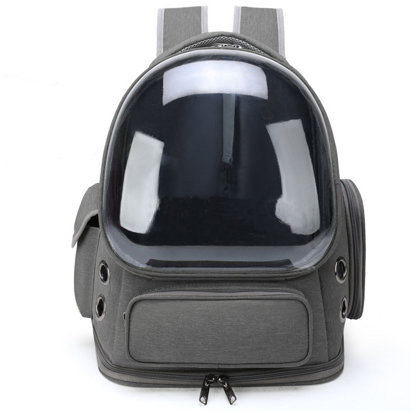 KFX-5282877 Portable Transparent Space Capsule Pet Backpack for Cats and Small Dogs, Compatible with Pets Up to 6.5kg