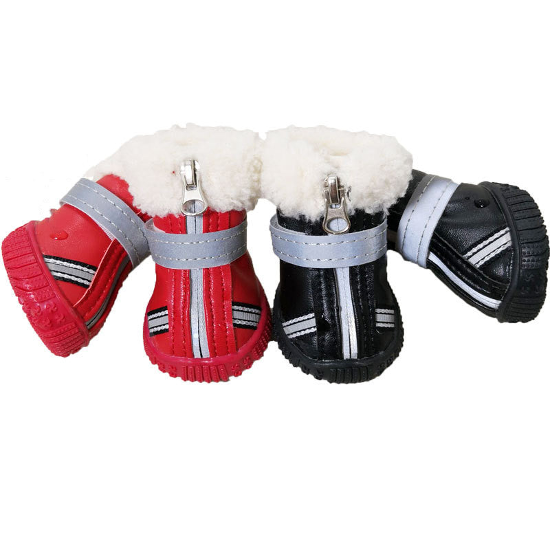 KFX-5283261 Thickened Waterproof Dog Shoes with Non-Slip Design for Winter Use