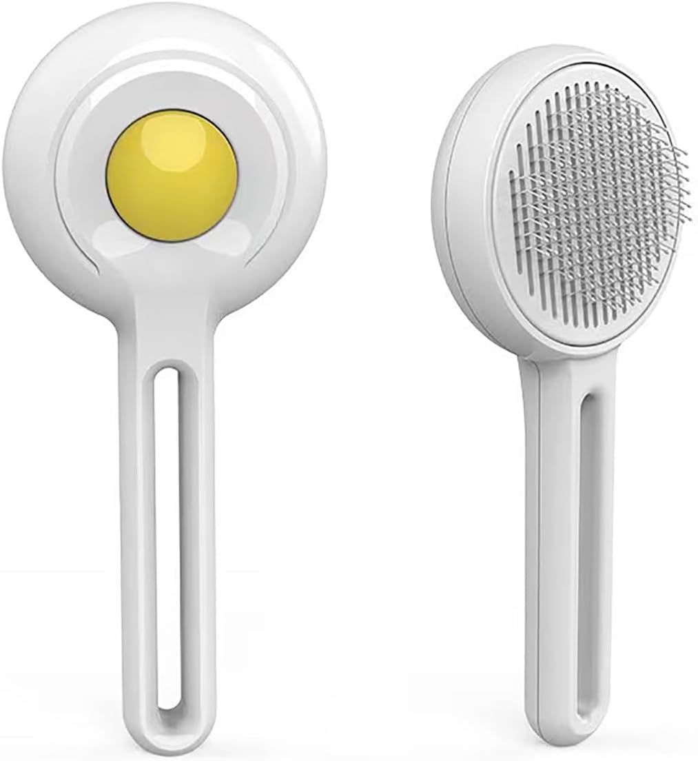 KFX-5283901 Self-Cleaning Cat Brush with Release Button for Grooming Long and Short Haired Cats and Dogs