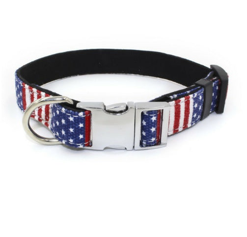 KFX-5284413 Adjustable Fabric Dog Collar with Metal Quick-Release Buckle - Small to Medium Sizes Available