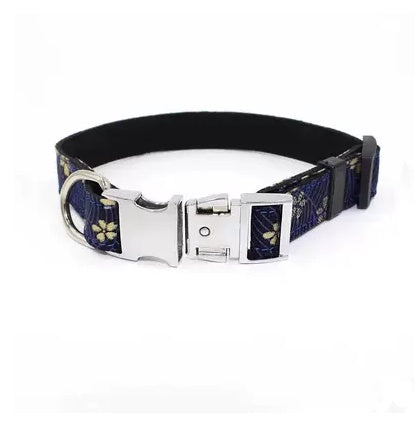 KFX-5284413 Adjustable Fabric Dog Collar with Metal Quick-Release Buckle - Small to Medium Sizes Available
