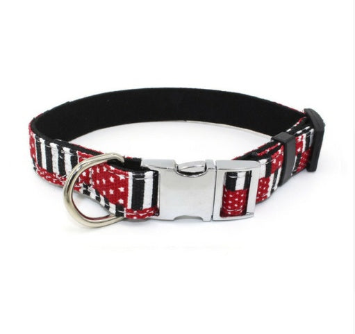 KFX-5284413 Adjustable Fabric Dog Collar with Metal Quick-Release Buckle - Small to Medium Sizes Available