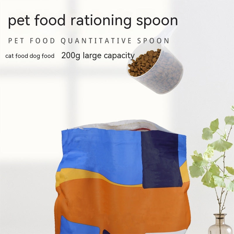 KFX-5286589 Transparent 200g Large Capacity Measuring Spoon for Pet Food