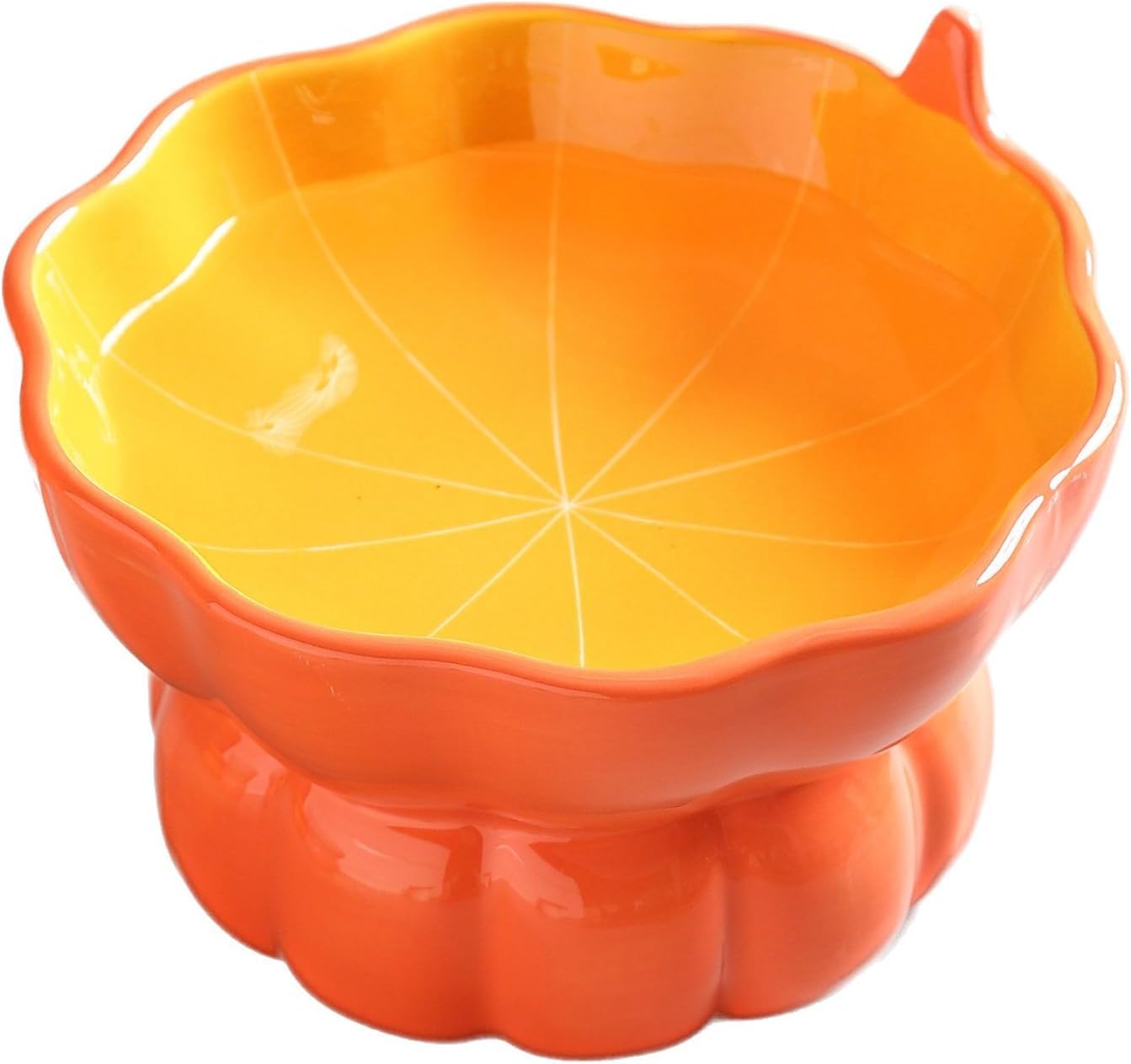 KFX-5289661 Elevated Pink Ceramic Cat Food Bowl with Anti-Vomiting Design and Spinal Support