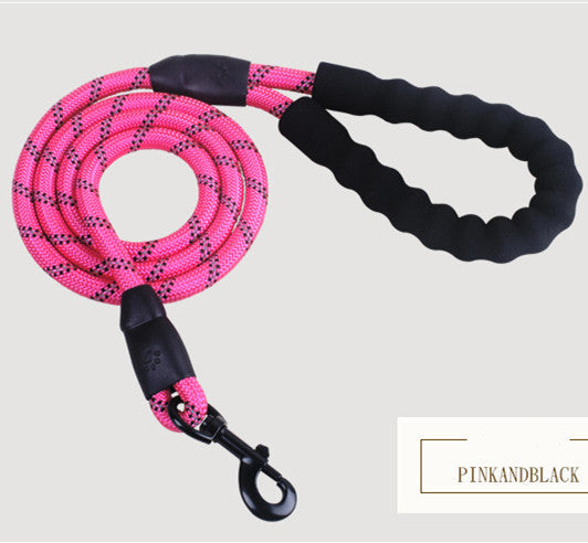 KFX-5291965 Reflective Nylon Dog Leash with Foam Handle for Comfortable Walking and Training
