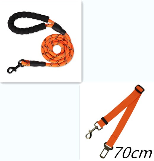 KFX-5291965 Reflective Nylon Dog Leash with Foam Handle for Comfortable Walking and Training