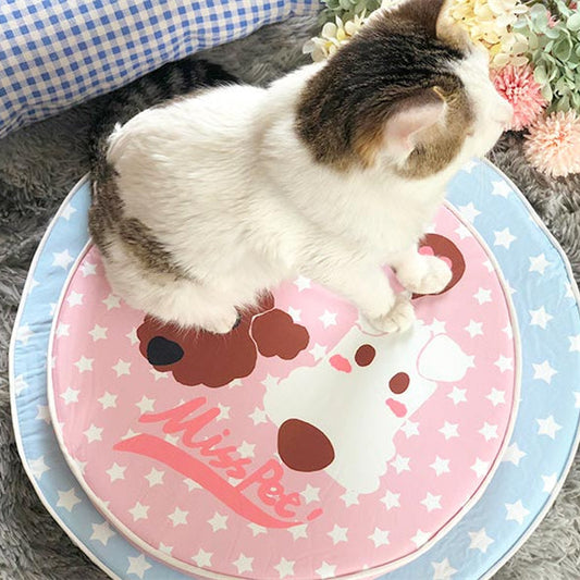 KFX-5292221 Waterproof Round Pet Bed with Removable and Washable Cover, Ideal for Cats and Dogs, Suitable for Home and Travel Use