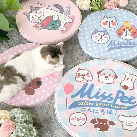 KFX-5292221 Waterproof Round Pet Bed with Removable and Washable Cover, Ideal for Cats and Dogs, Suitable for Home and Travel Use