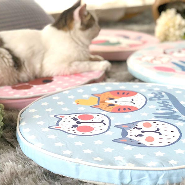 KFX-5292221 Waterproof Round Pet Bed with Removable and Washable Cover, Ideal for Cats and Dogs, Suitable for Home and Travel Use