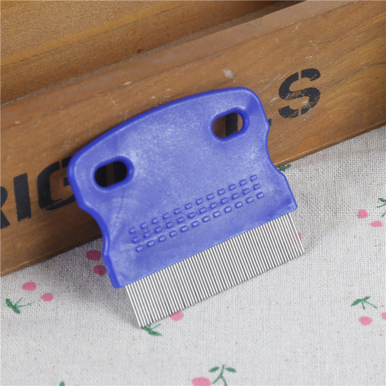 KFX-5293757 Compact Stainless Steel Pet Comb for Lice Removal, Dirt Cleaning, and Massaging