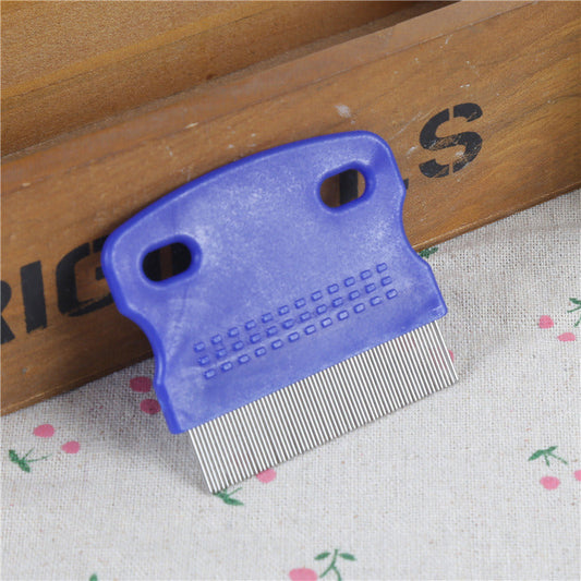 KFX-5293757 Compact Stainless Steel Pet Comb for Lice Removal, Dirt Cleaning, and Massaging