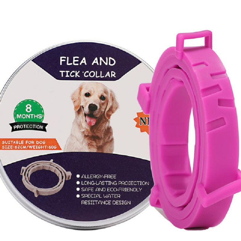 KFX-5294141 Dog Mosquito Repellent Collar - Insect-Proof Silicone Pet Collar for All Seasons, Blue