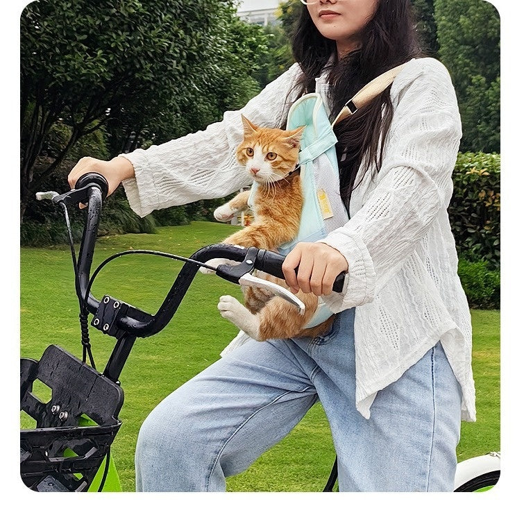 KFX-5294397 Portable Cat Backpack for Outdoor Walking - Soft Non-Woven Polyester Canvas, VC Orange, Purple Fog Grape, Sizes M, L, XL