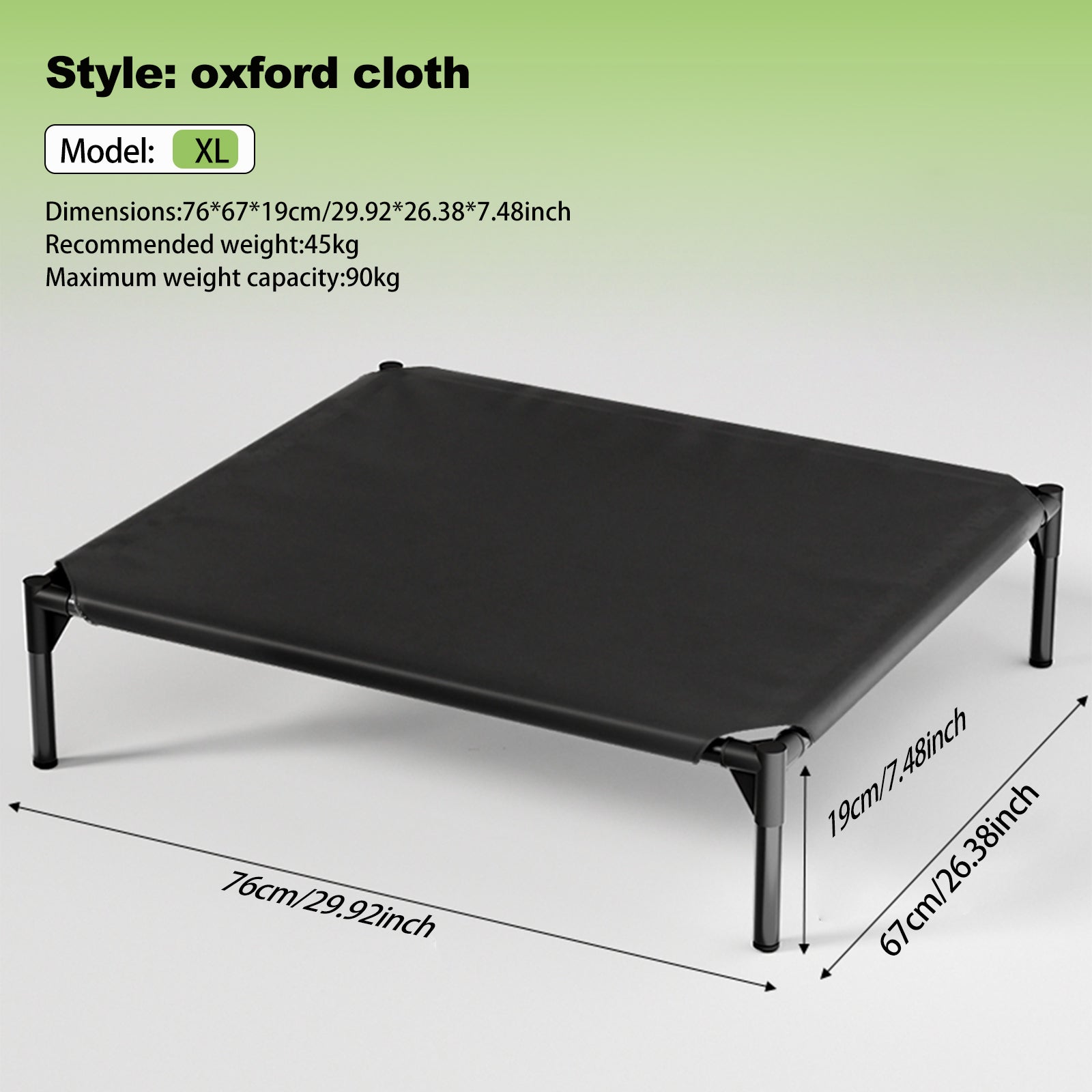 KFX-5296573 Detachable Bi-Material Pet Bed with Oxford Cloth and Breathable Mesh for Comfort and Durability