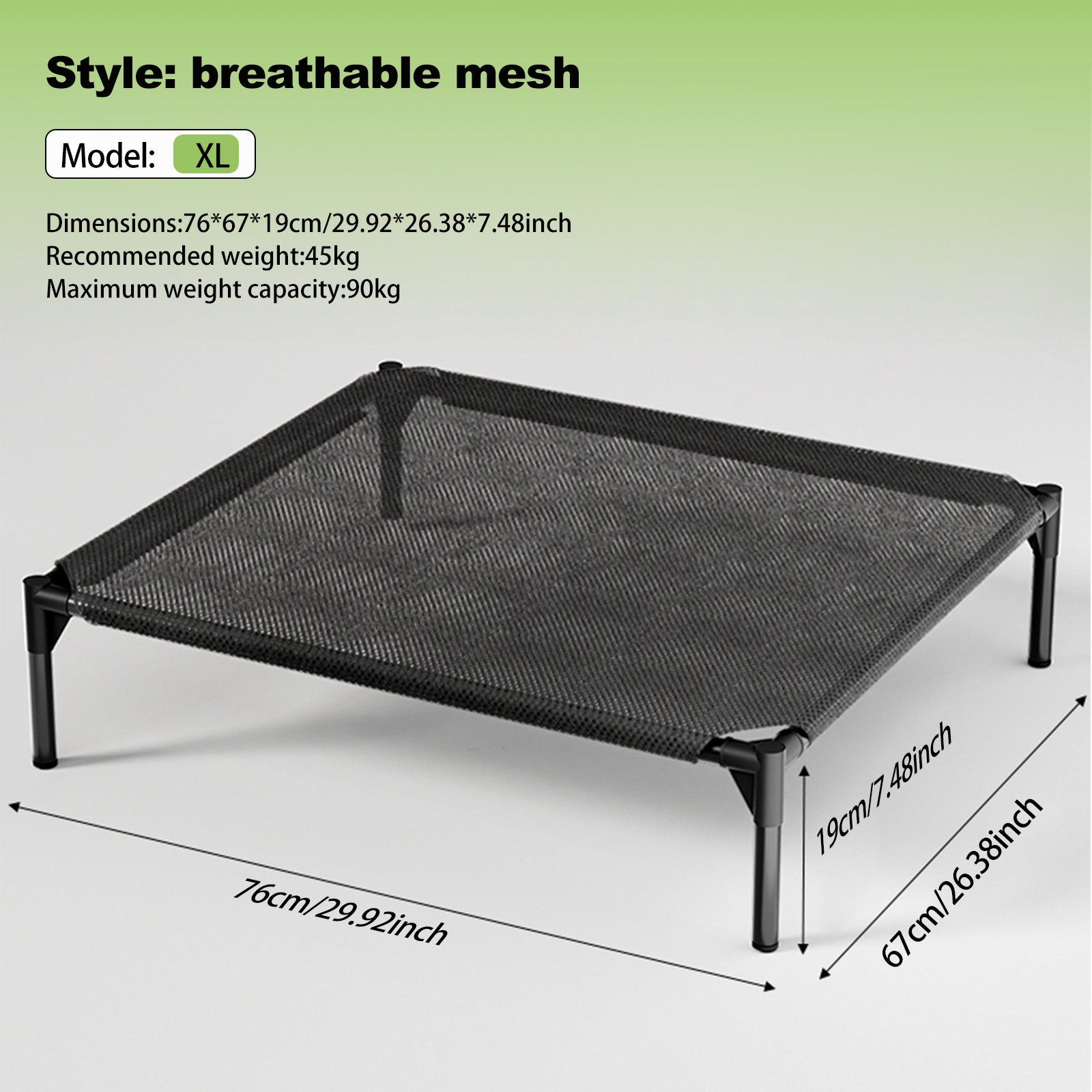 KFX-5296573 Detachable Bi-Material Pet Bed with Oxford Cloth and Breathable Mesh for Comfort and Durability