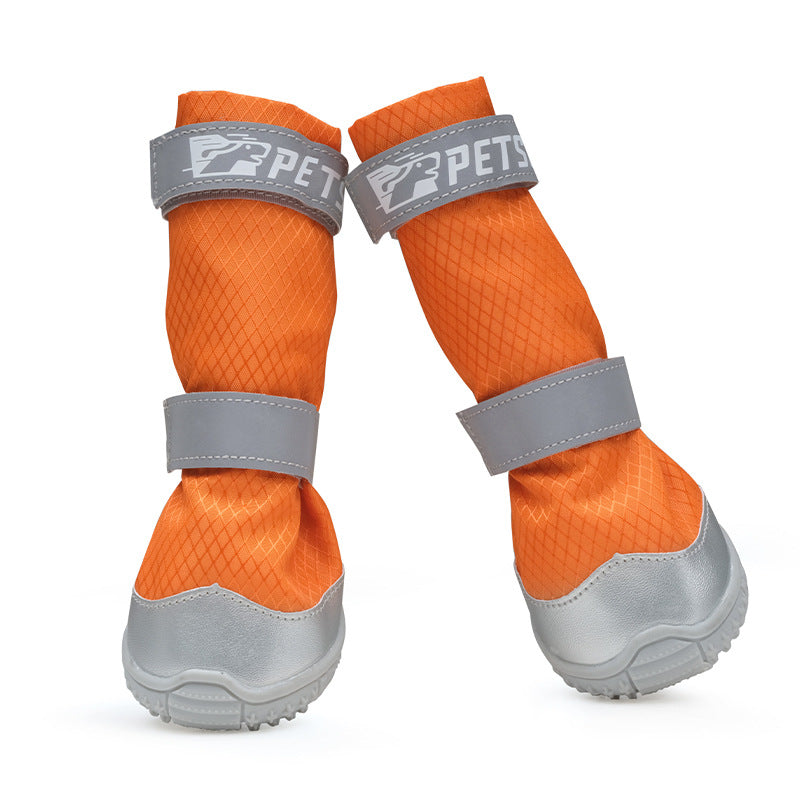 KFX-5296701 Waterproof Outdoor Dog Shoes with Reflective Stripes – Easy On & Off, Non-Slip, Casual Style, Multiple Sizes Available