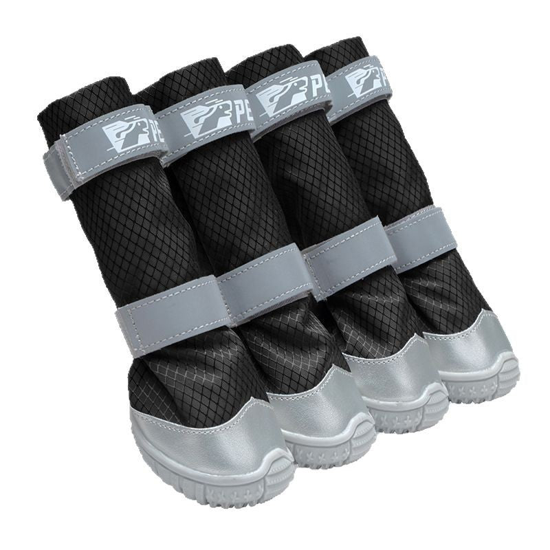 KFX-5296701 Waterproof Outdoor Dog Shoes with Reflective Stripes – Easy On & Off, Non-Slip, Casual Style, Multiple Sizes Available