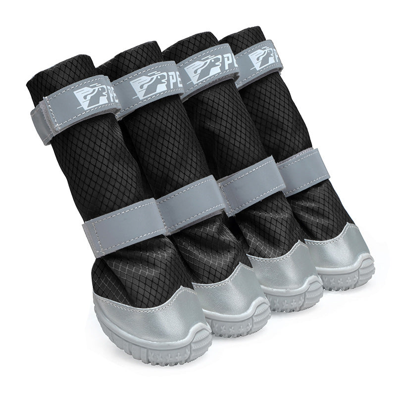 KFX-5296701 Waterproof Outdoor Dog Shoes with Reflective Stripes – Easy On & Off, Non-Slip, Casual Style, Multiple Sizes Available