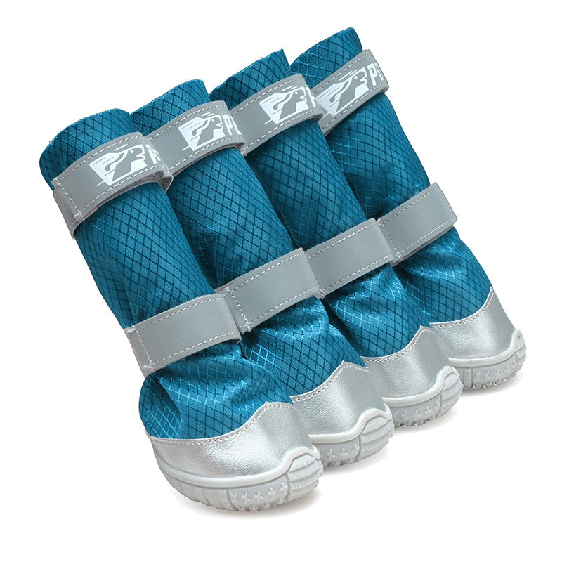 KFX-5296701 Waterproof Outdoor Dog Shoes with Reflective Stripes – Easy On & Off, Non-Slip, Casual Style, Multiple Sizes Available