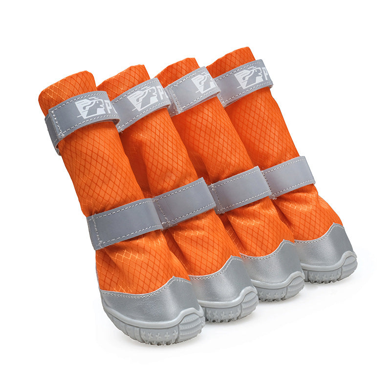 KFX-5296701 Waterproof Outdoor Dog Shoes with Reflective Stripes – Easy On & Off, Non-Slip, Casual Style, Multiple Sizes Available