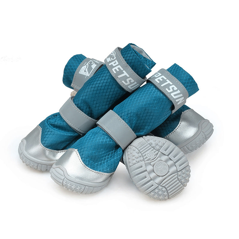 KFX-5296701 Waterproof Outdoor Dog Shoes with Reflective Stripes – Easy On & Off, Non-Slip, Casual Style, Multiple Sizes Available