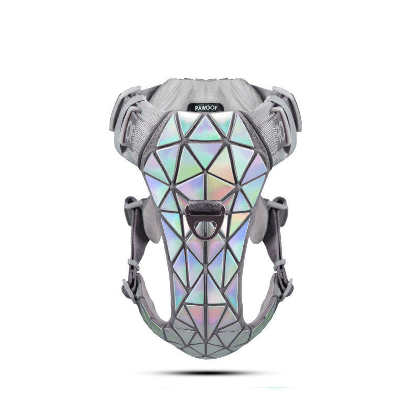 KFX-5297213 Sequined Leather Dog Vest with Traction Rope - Multiple Color Options Available