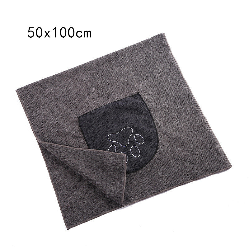 KFX-5297597 Cotton Pet Absorbent Towel - Comfortable Blue Purple Drying Solution for Pets