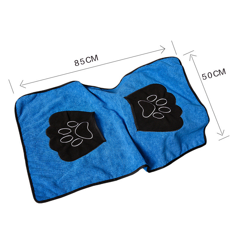 KFX-5297597 Cotton Pet Absorbent Towel - Comfortable Blue Purple Drying Solution for Pets