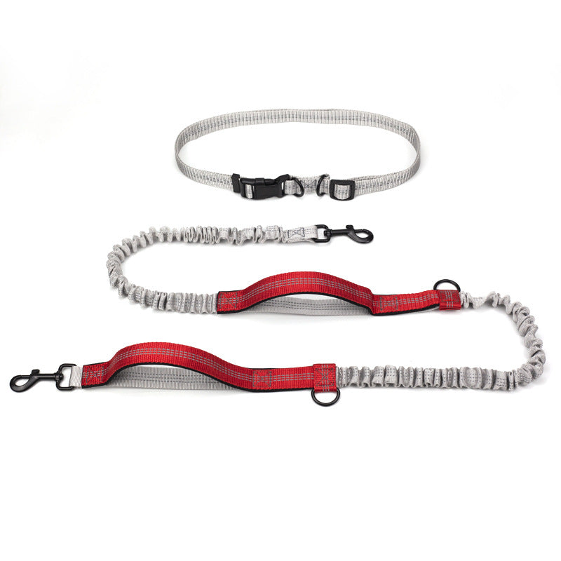 KFX-5297725 Outdoor Running Dog Leash - Adjustable Polyester with Foam Grip, Multiple Colors Available