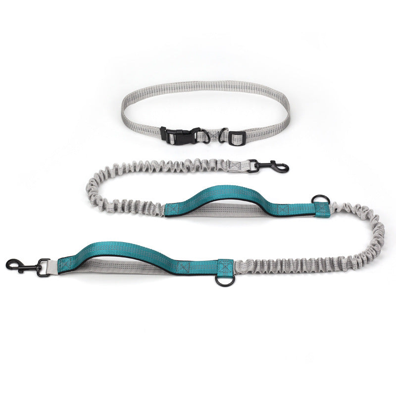 KFX-5297725 Outdoor Running Dog Leash - Adjustable Polyester with Foam Grip, Multiple Colors Available