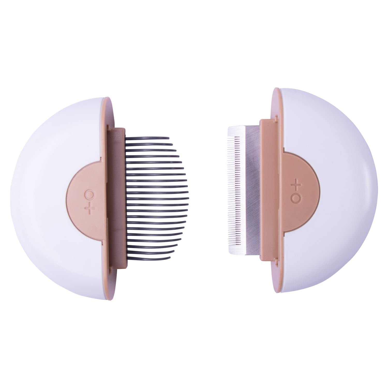 KFX-5301181 Premium Pet Grooming Comb Set for Cats and Dogs - Steel Stripping Tool & Glove for Matted Hair Removal