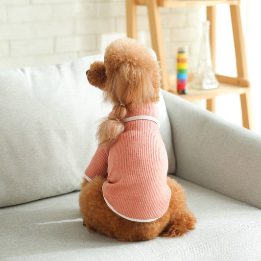 KFX-5304253 Warm Fleece Sweater with Doll Collar for Dogs and Cats