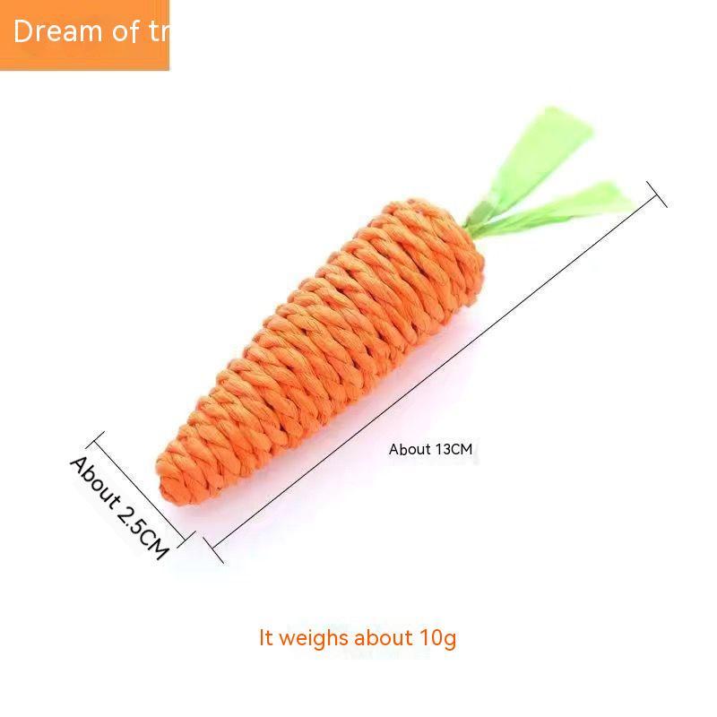 KFX-5304509 Carrot-Shaped Cat Scratch Board for Kittens - Molar Toy Made from Paper