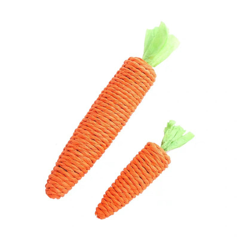 KFX-5304509 Carrot-Shaped Cat Scratch Board for Kittens - Molar Toy Made from Paper