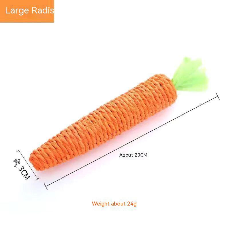 KFX-5304509 Carrot-Shaped Cat Scratch Board for Kittens - Molar Toy Made from Paper