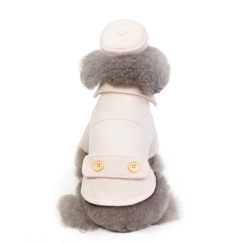 KFX-5306045 Stylish Cotton Stewardess Coat for Small to XXL Dogs - Red, Khaki, Blue