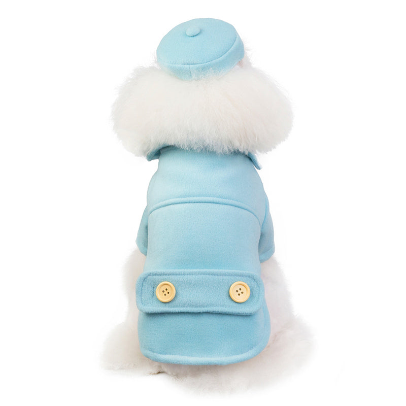 KFX-5306045 Stylish Cotton Stewardess Coat for Small to XXL Dogs - Red, Khaki, Blue