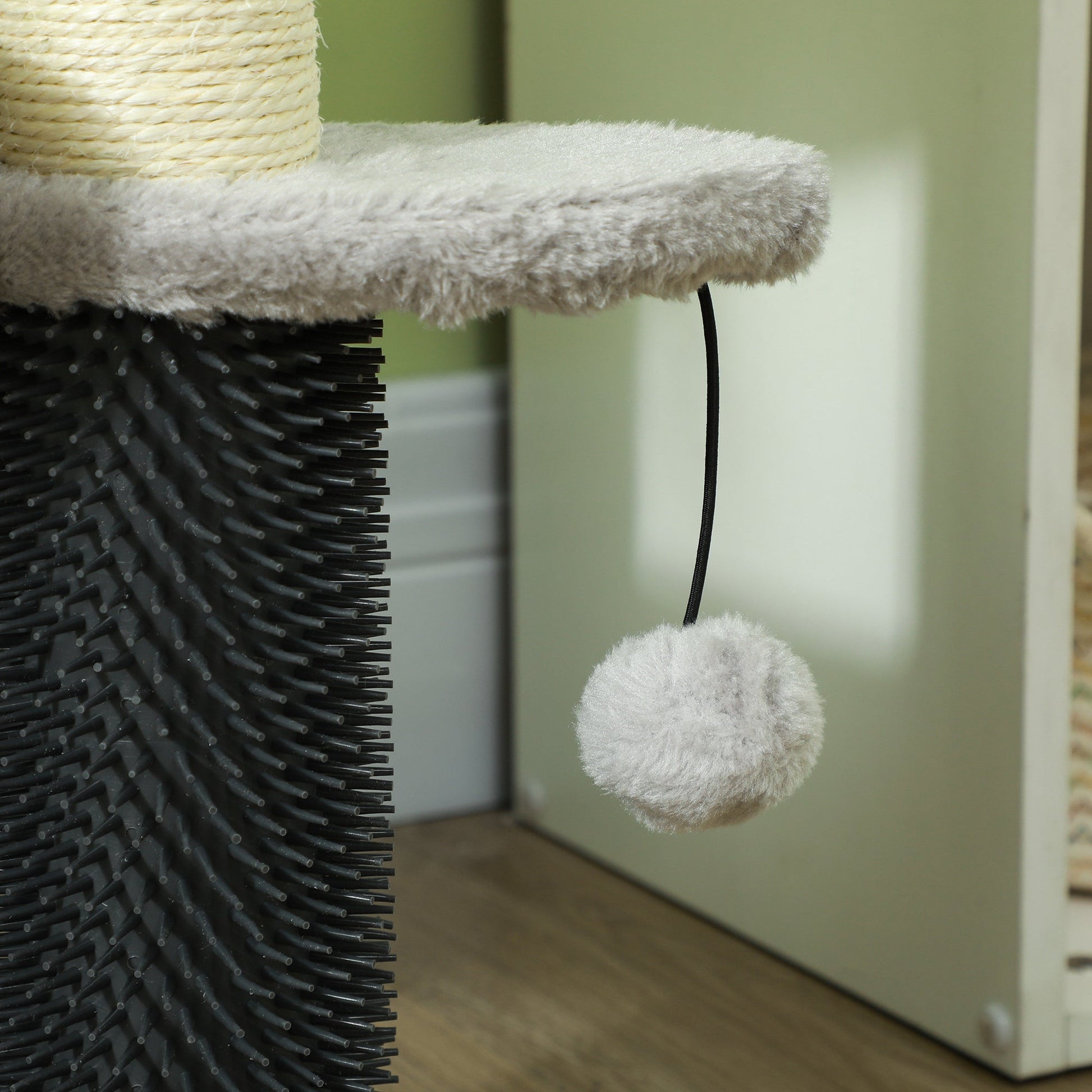 KFX-5306941 PawHut 2-in-1 Cat Tree and 3-Step Pet Stairs with Scratching Posts and Plush Cover