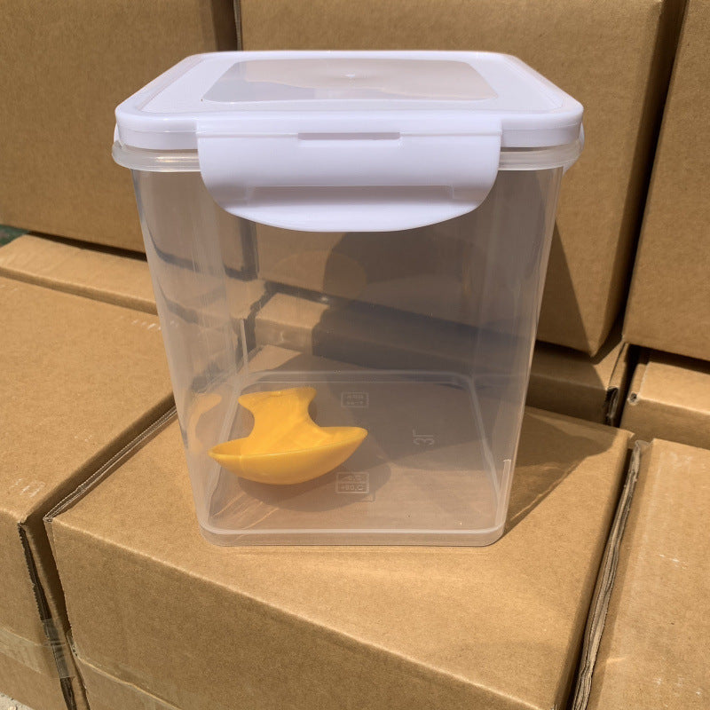 KFX-5309629 Cat Food Storage Container with Scoop - 3-Liter Capacity, Includes White Lid