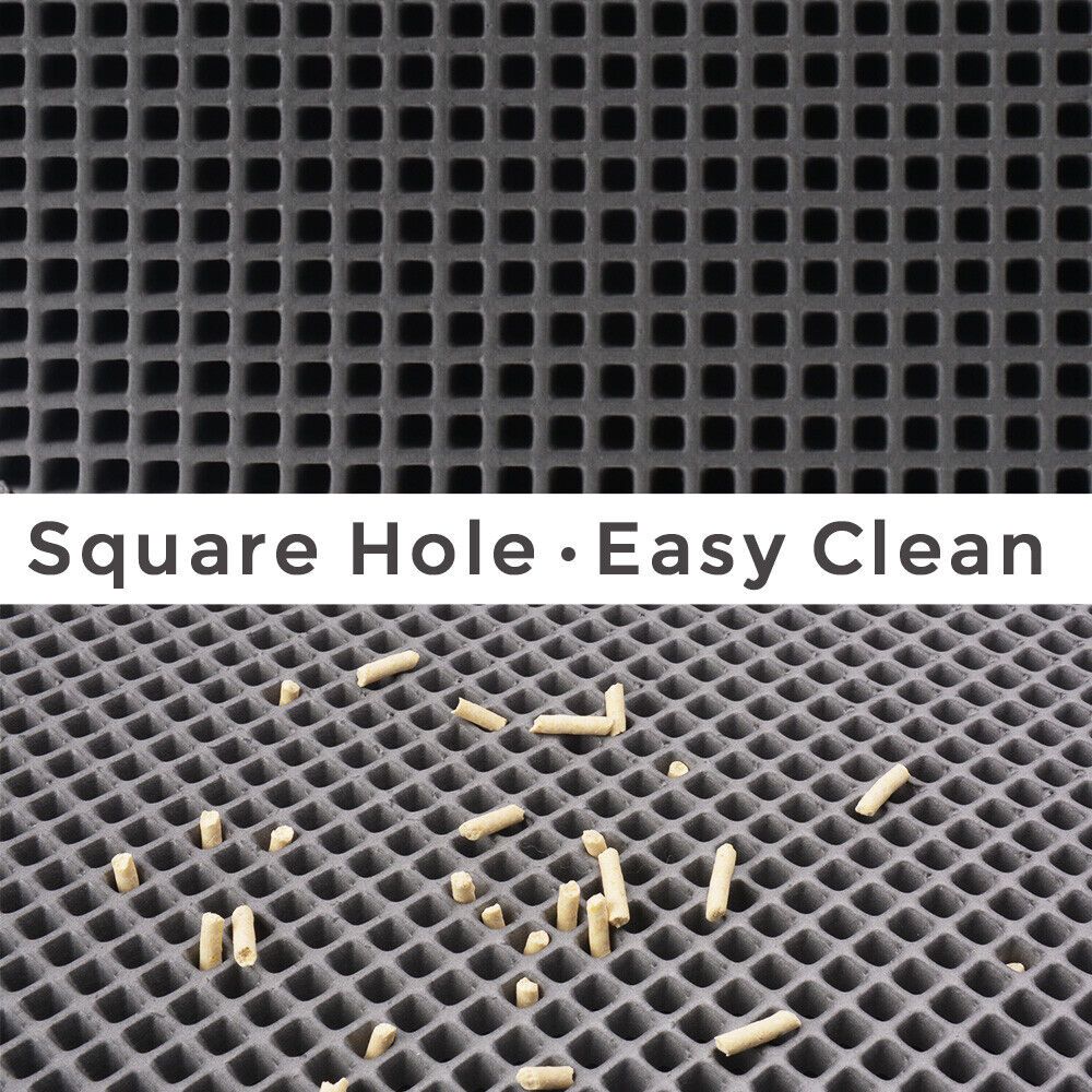 KFX-5310909 Waterproof Double Layer Cat Litter Mat with Honeycomb Design, Non-Slip and Easy to Clean, Soft EVA Material