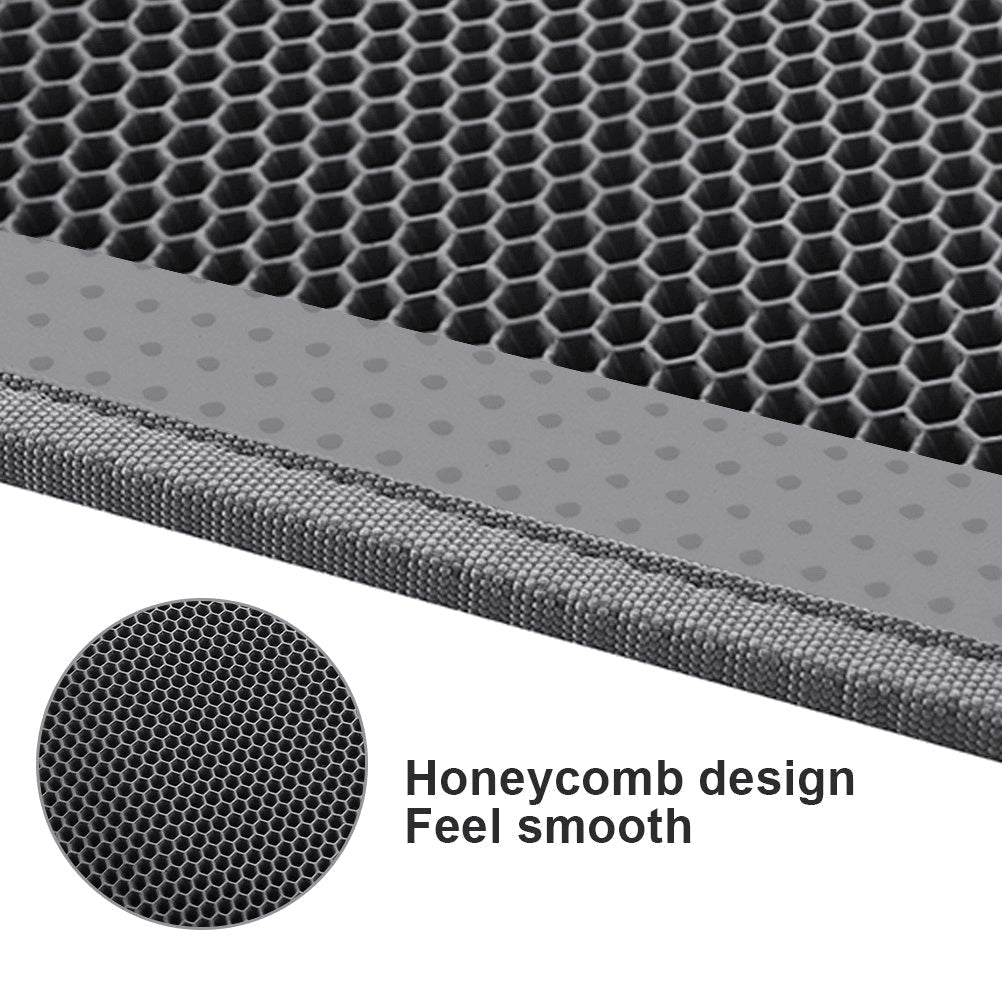 KFX-5310909 Waterproof Double Layer Cat Litter Mat with Honeycomb Design, Non-Slip and Easy to Clean, Soft EVA Material