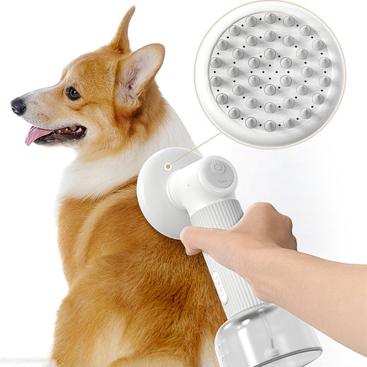 KFX-5311293 Pet Bubble Machine Shower Gel for Cats and Dogs, Stylish Design, Bubble Maker, White Color, 139×118×286mm