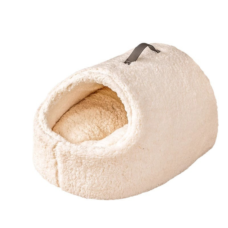 KFX-5313085 Cozy Removable and Washable Large Lambswool Cat Nest for Ultimate Comfort